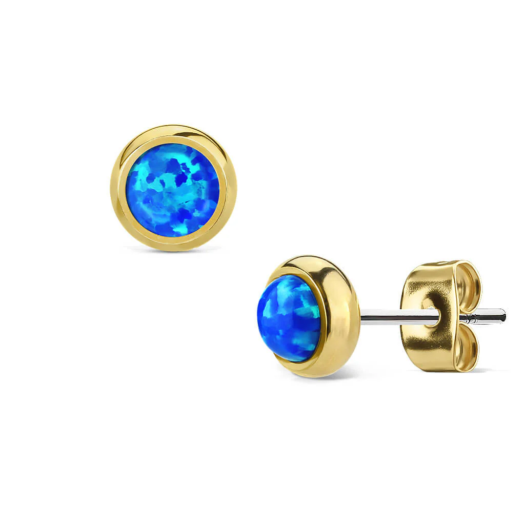 Bouton d'Oreille Opale Ronde - Image 6
