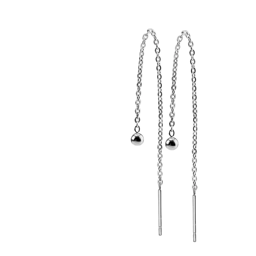 Boucle d'Oreille Bille Pendentif Chaîne - Image 6