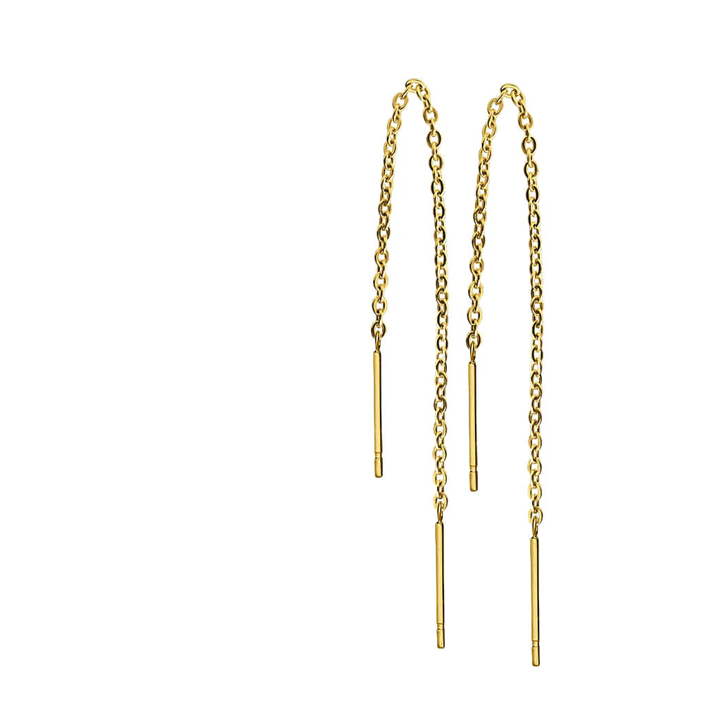 Boucle d'Oreille Pendentif Chaîne - Image 4