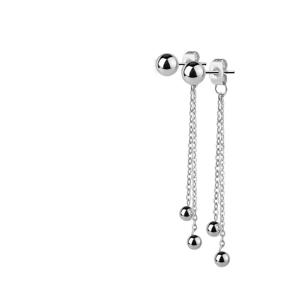 Bouton d'Oreille Billes Pendentif Chaîne - Image 4