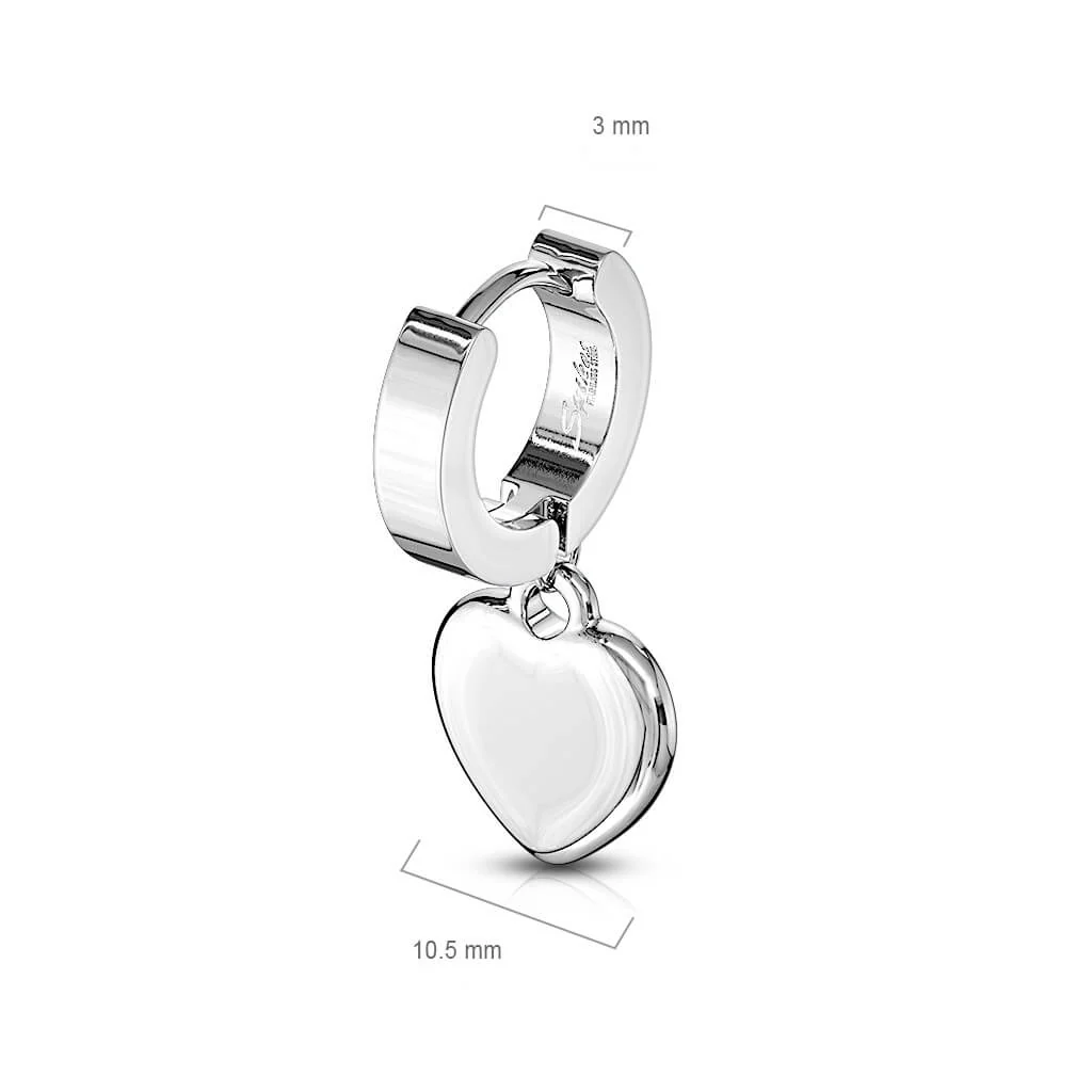Boucle d'Oreille Cœur Pendentif Cliqueur - Image 2