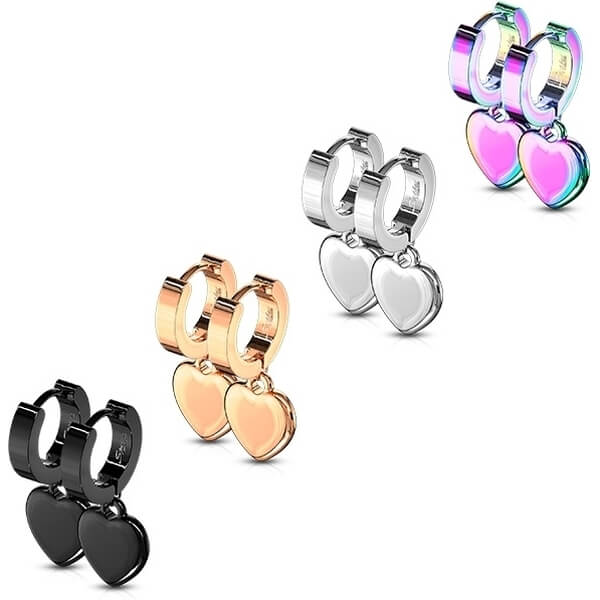 Boucle d'Oreille Cœur Pendentif Cliqueur - Image 3