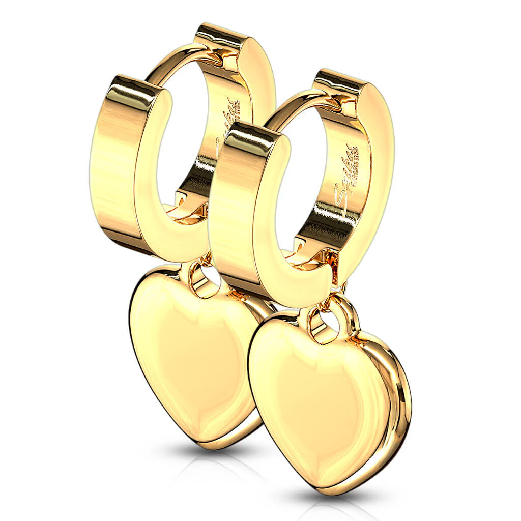 Boucle d'Oreille Cœur Pendentif Cliqueur - Image 4