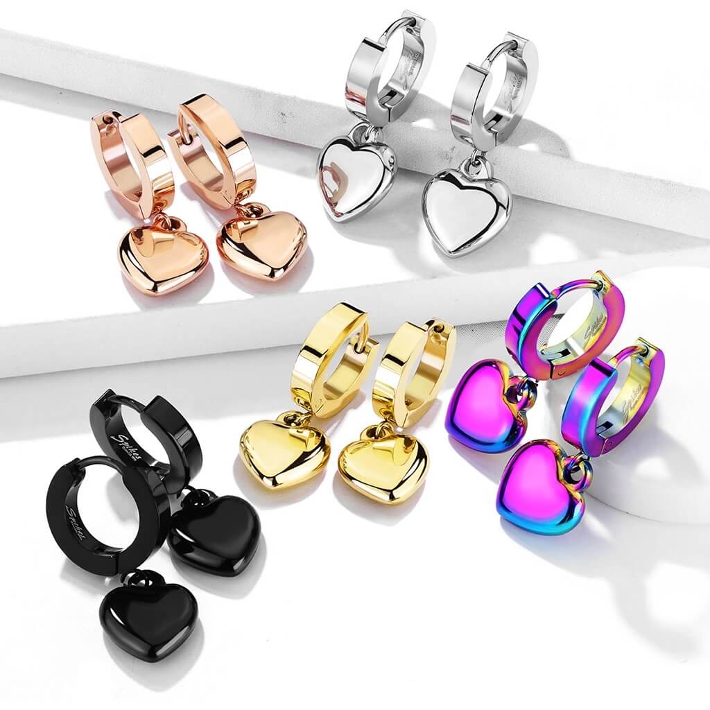 Boucle d'Oreille Cœur Pendentif Cliqueur - Image 6