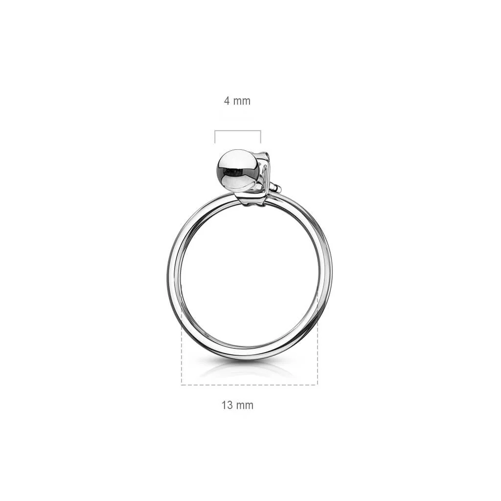 Bouton d'Oreille 316L Boucles d'Oreilles Boule Creuse avec Fermoir Créole 1 Paire - Image 2
