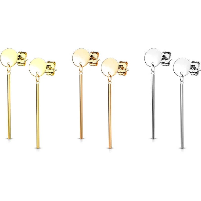 Bouton d'Oreille Cercle Pendentif Bar - Image 3
