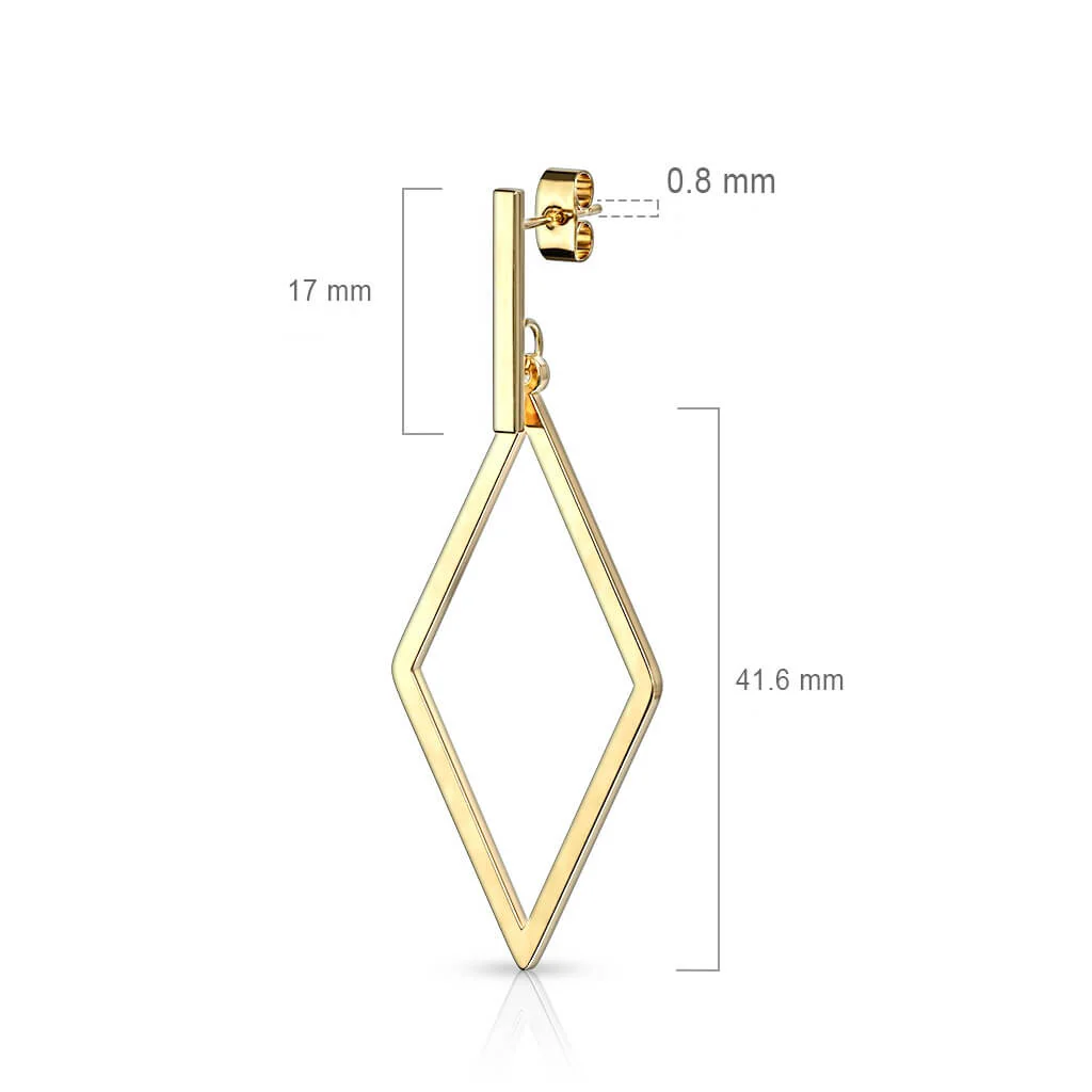 Bouton d'Oreille Pendentif Carré - Image 2