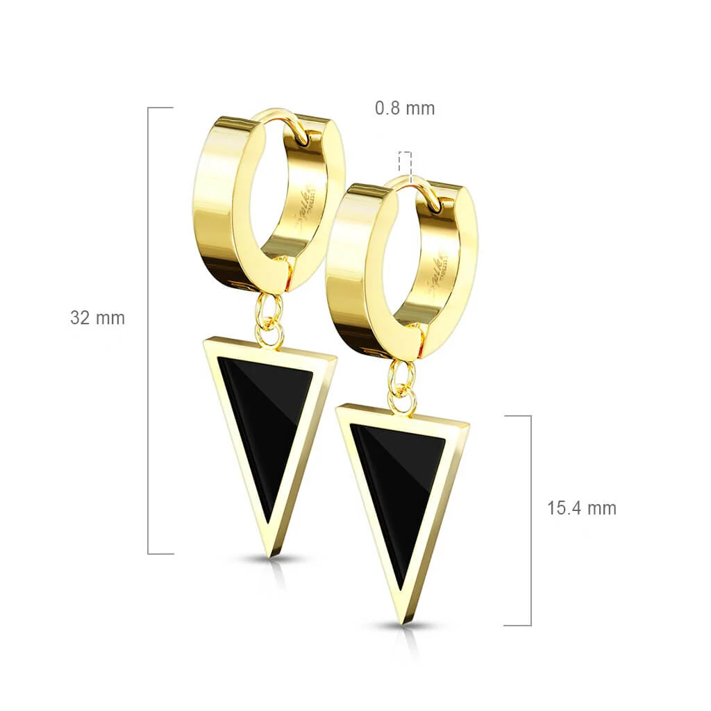 Boucle d'Oreille Pendentif Triangle Cliqueur - Image 2