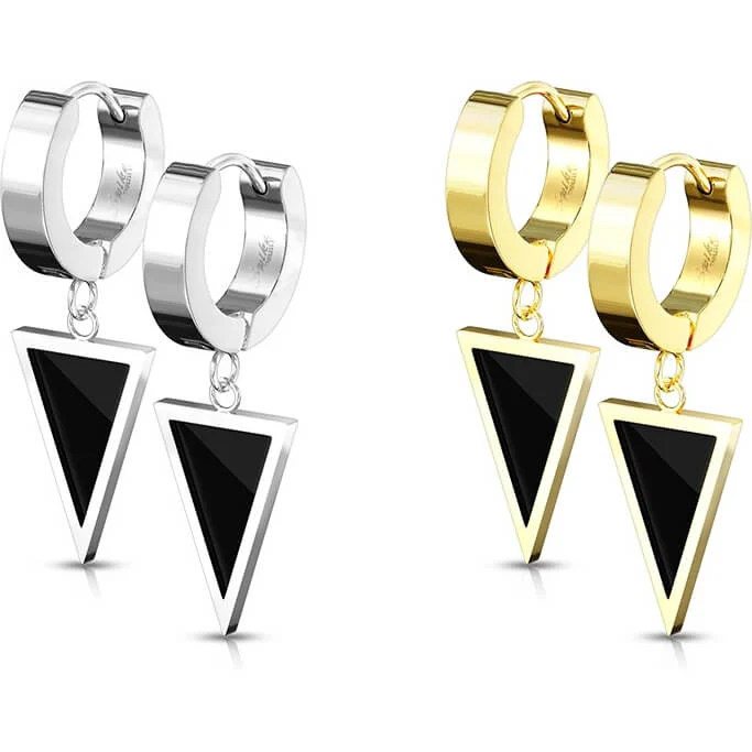 Boucle d'Oreille Pendentif Triangle Cliqueur - Image 3