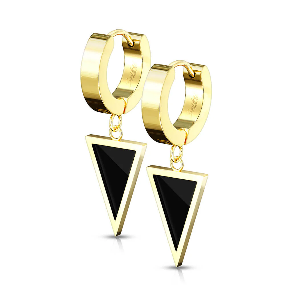 Boucle d'Oreille Pendentif Triangle Cliqueur - Image 4