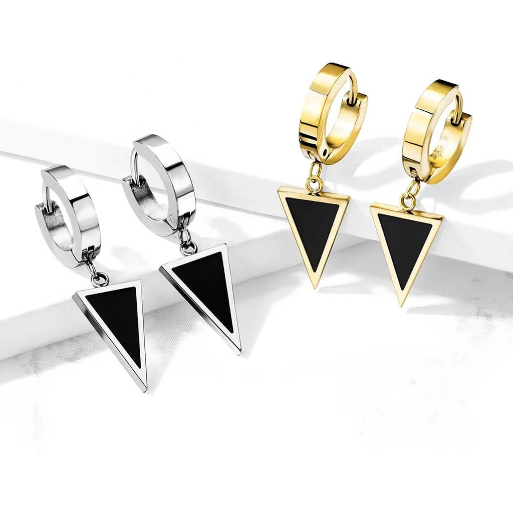 Boucle d'Oreille Pendentif Triangle Cliqueur - Image 6