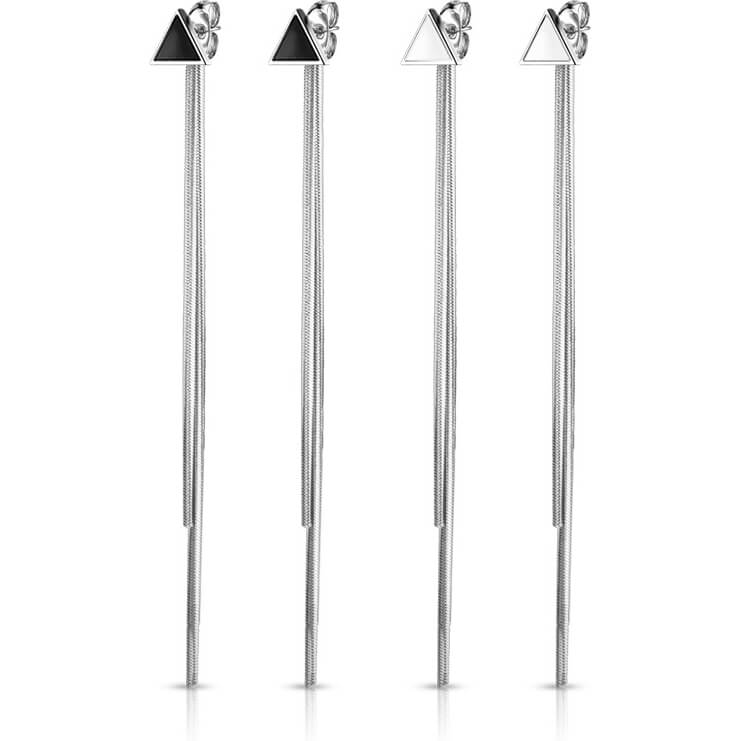 Bouton d'Oreille Pendentif Chaîne Triangulaire - Image 3