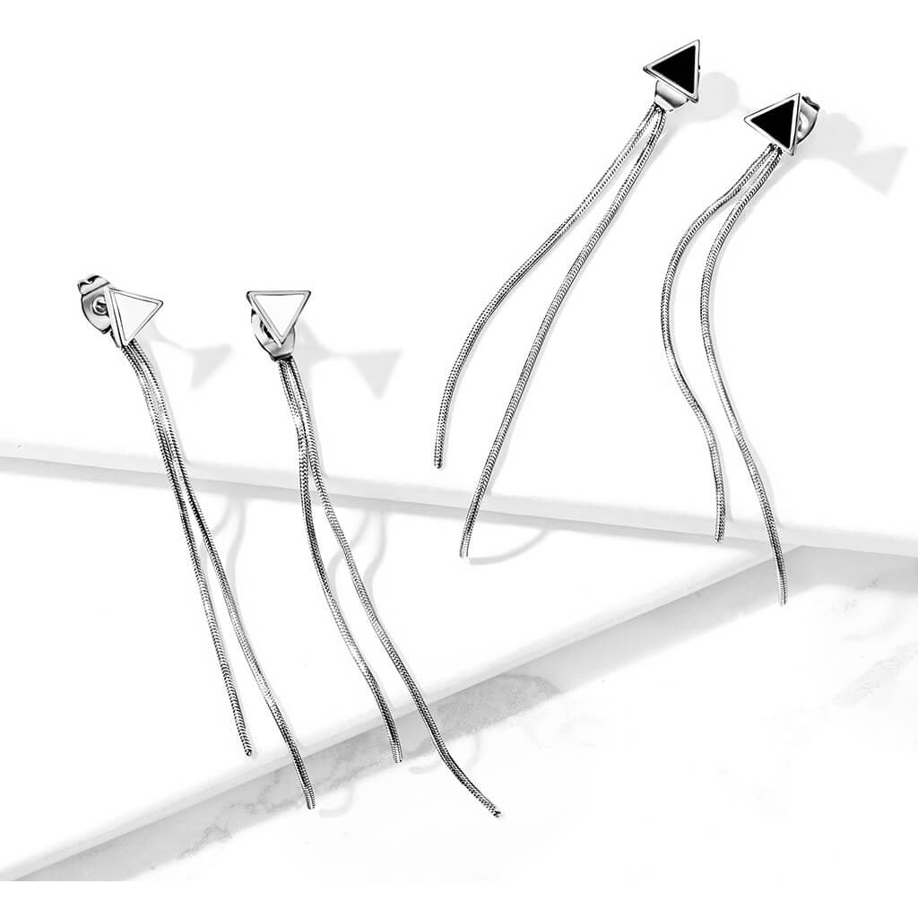 Bouton d'Oreille Pendentif Chaîne Triangulaire - Image 5