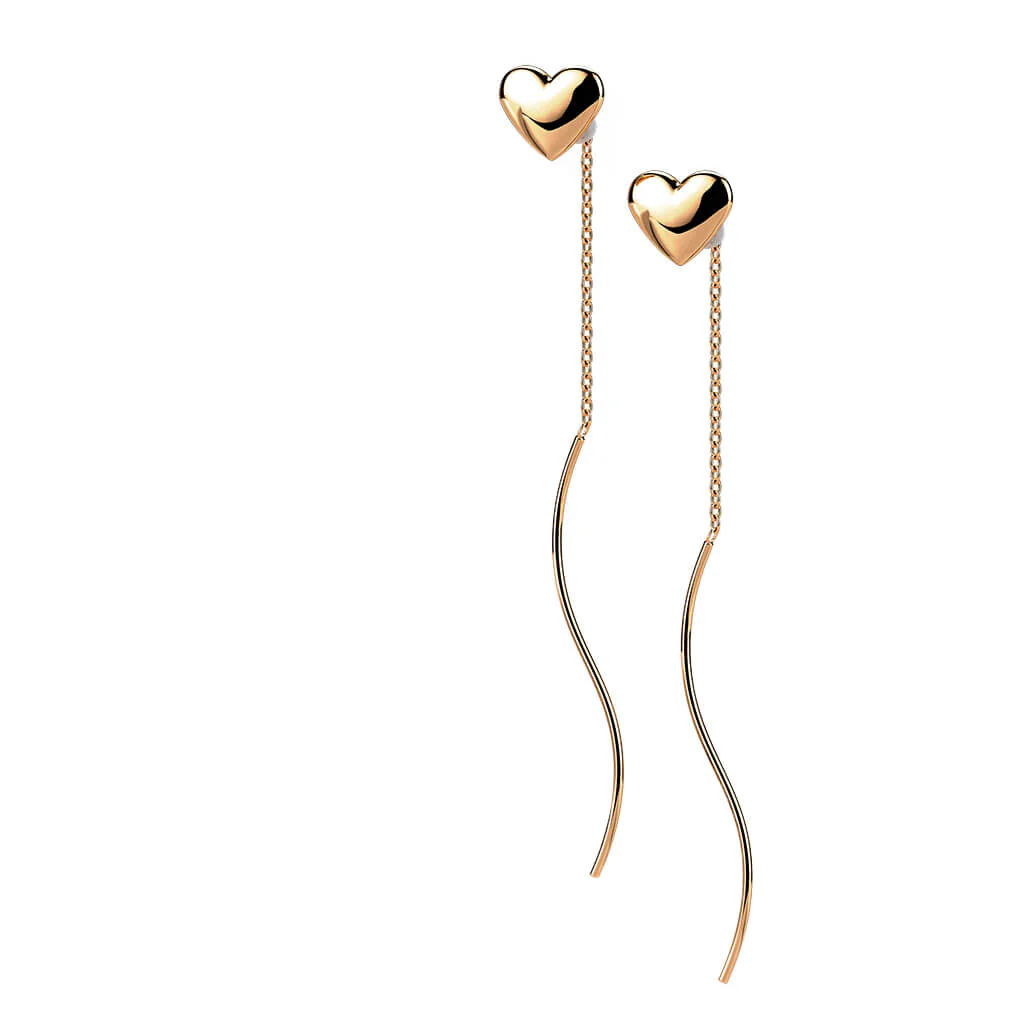 Bouton d'Oreille Pendentif Cœur Chaîne - Image 6