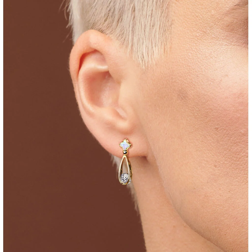 Bouton d'Oreille Pendentif en Forme de Goutte Zircone - Image 5