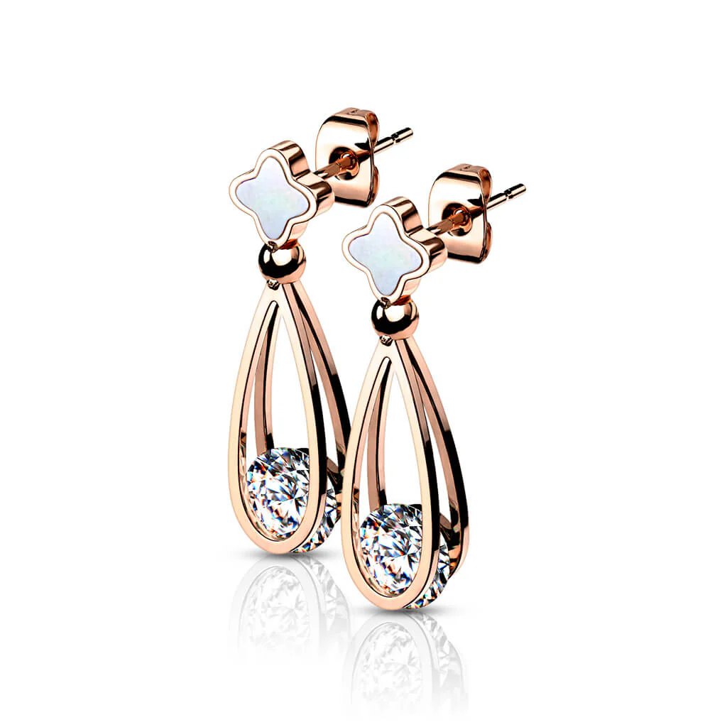 Bouton d'Oreille Pendentif en Forme de Goutte Zircone - Image 7