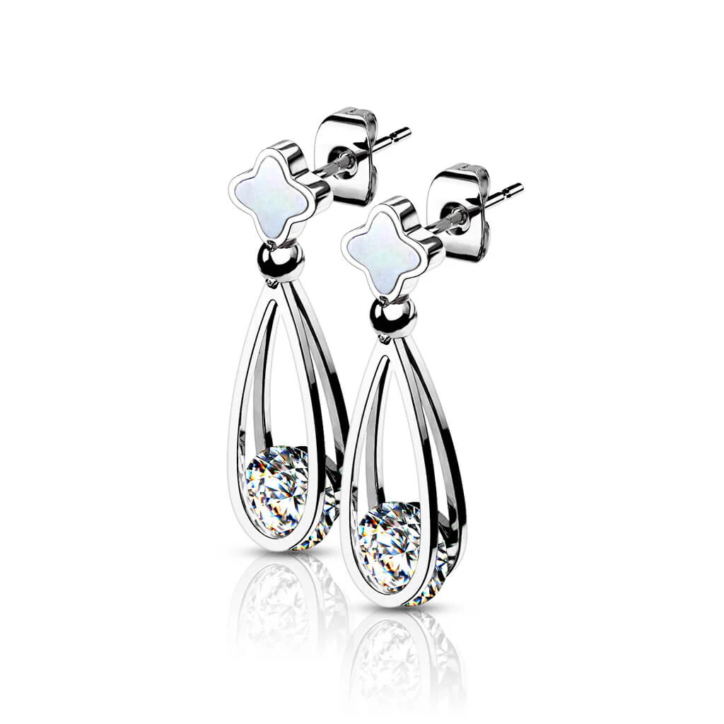 Bouton d'Oreille Pendentif en Forme de Goutte Zircone - Image 8