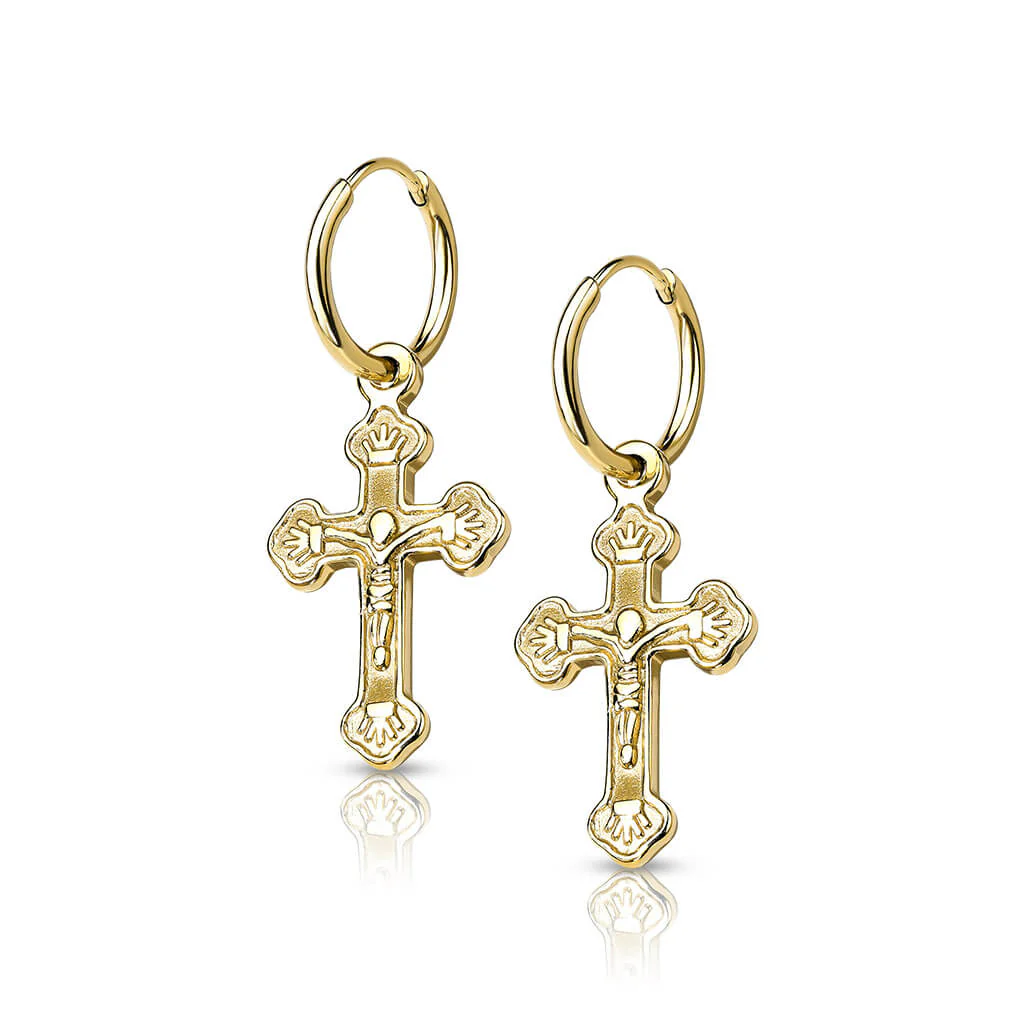 Bouton d'Oreille Pendentif Croix - Image 4