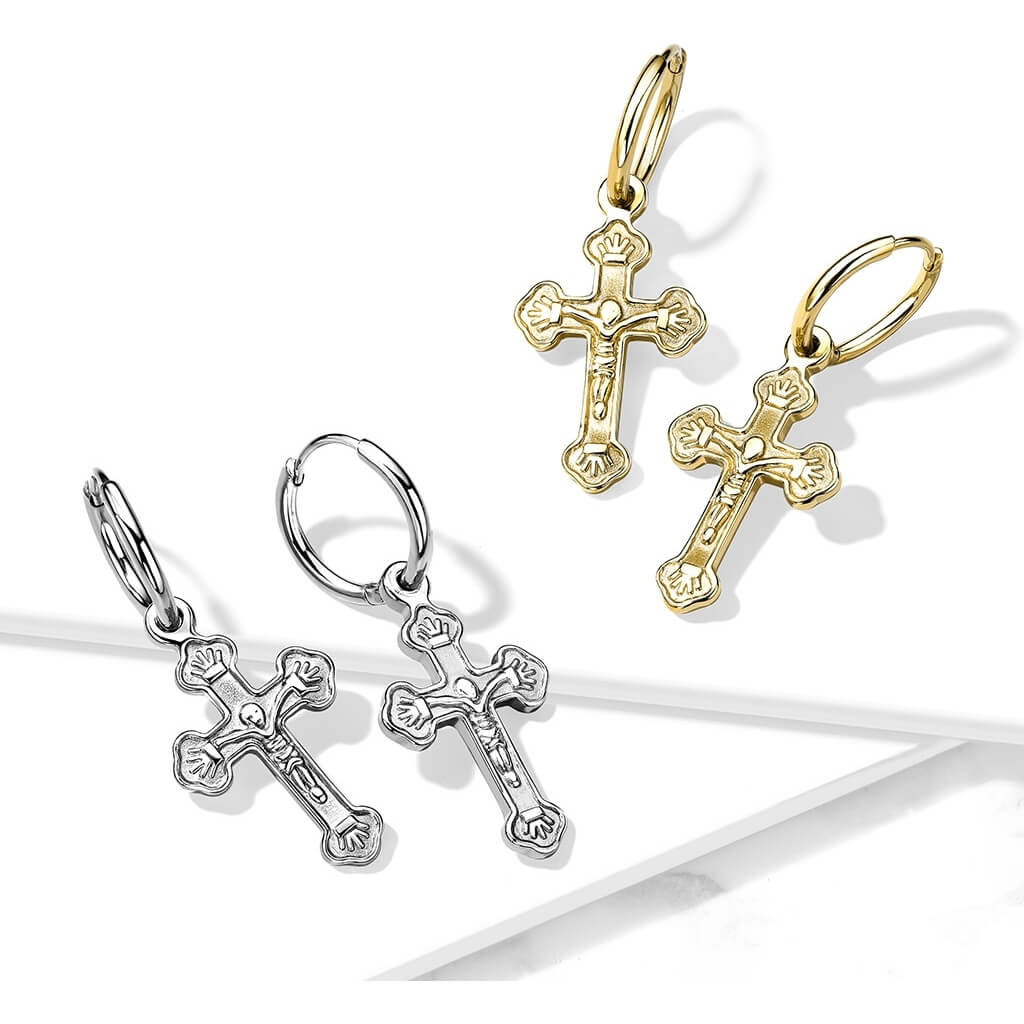 Bouton d'Oreille Pendentif Croix - Image 5