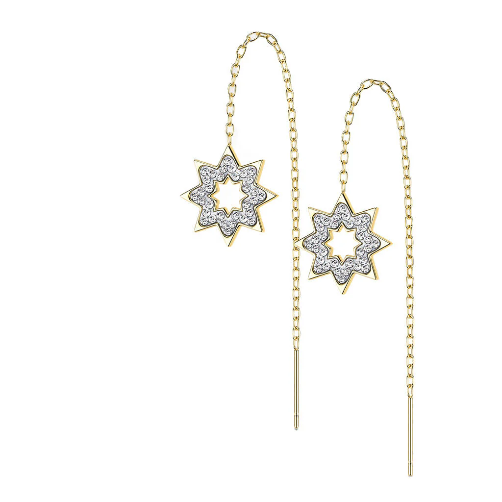 Bouton d'Oreille Pendentif Chaîne Flocon de Neige Zircone - Image 4