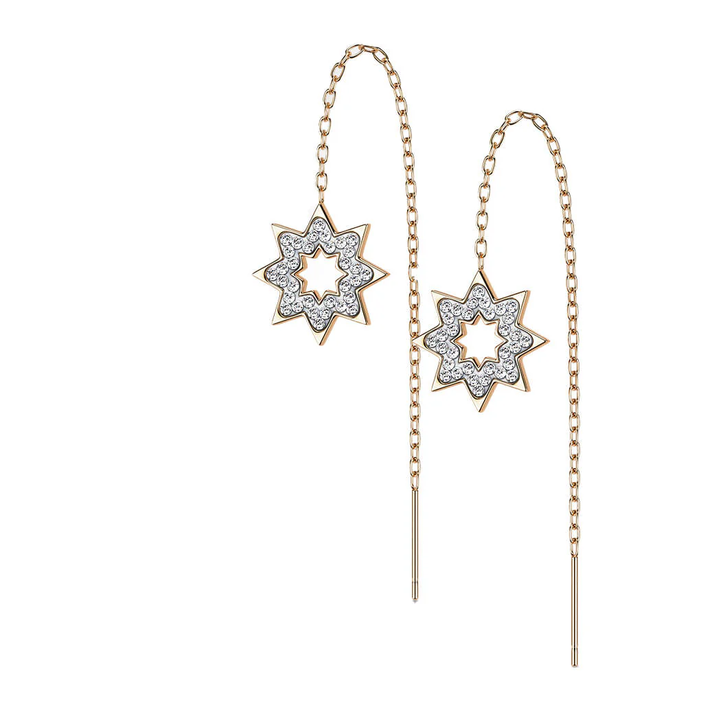 Bouton d'Oreille Pendentif Chaîne Flocon de Neige Zircone - Image 6