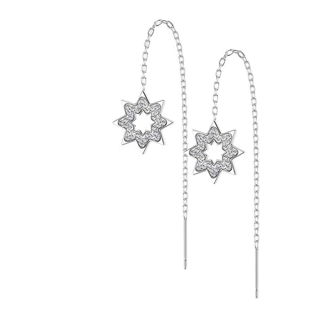 Bouton d'Oreille Pendentif Chaîne Flocon de Neige Zircone - Image 7