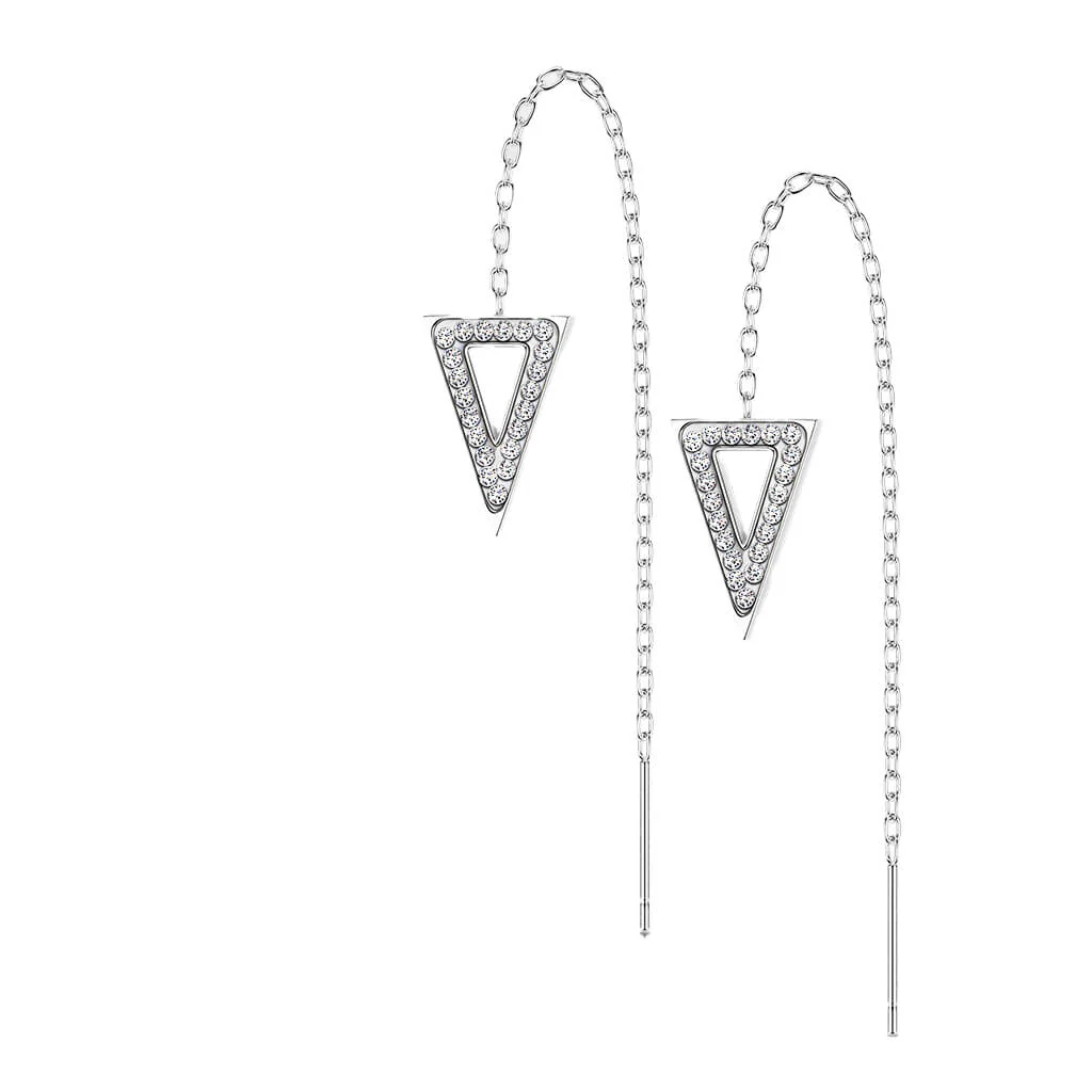 Bouton d'Oreille Pendentif Triangle Zircone - Image 7
