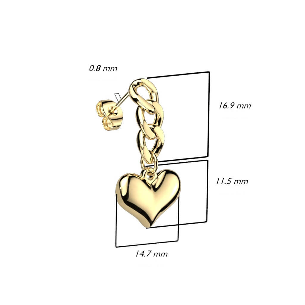 Bouton d'Oreille Pendentif Cœur - Image 2