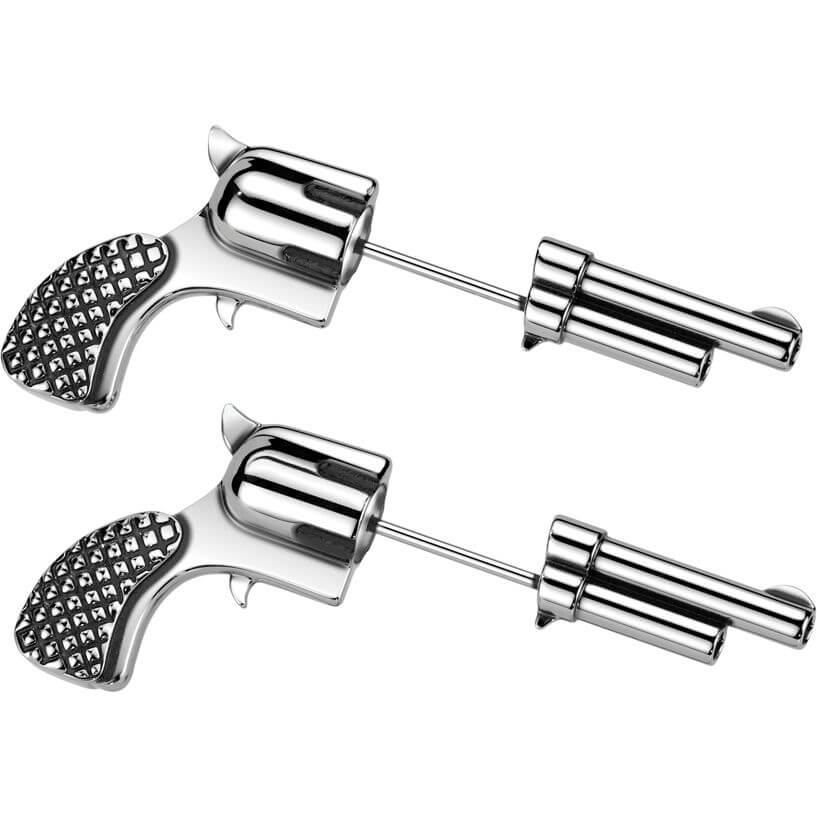 Boucle d'Oreille pistolet revolver - Image 4