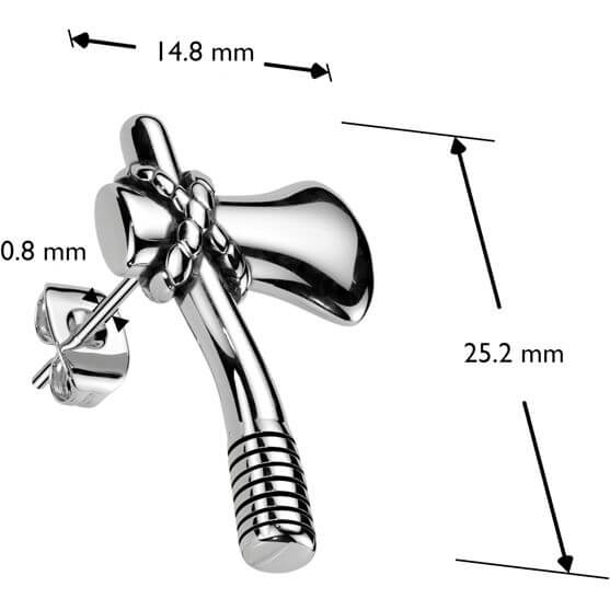 Boucle d'Oreille hache - Image 2