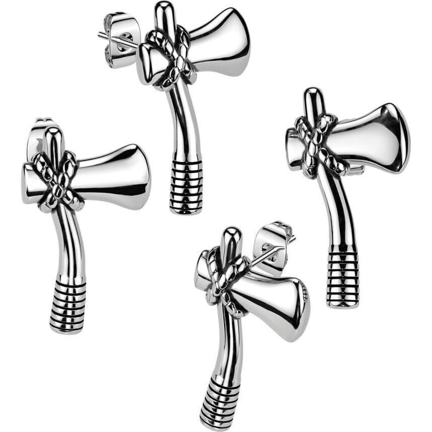 Boucle d'Oreille hache - Image 3