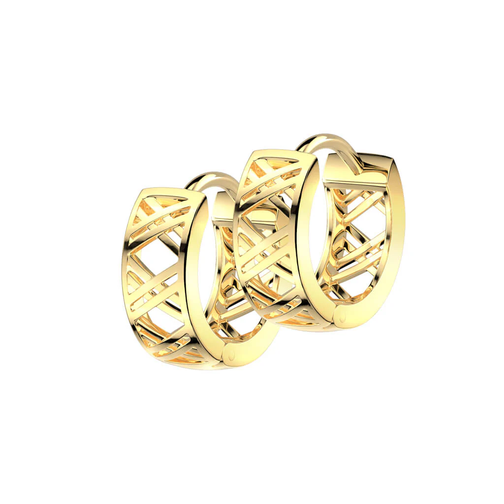 Boucle d'Oreille X boucles d'oreilles larges - Image 4