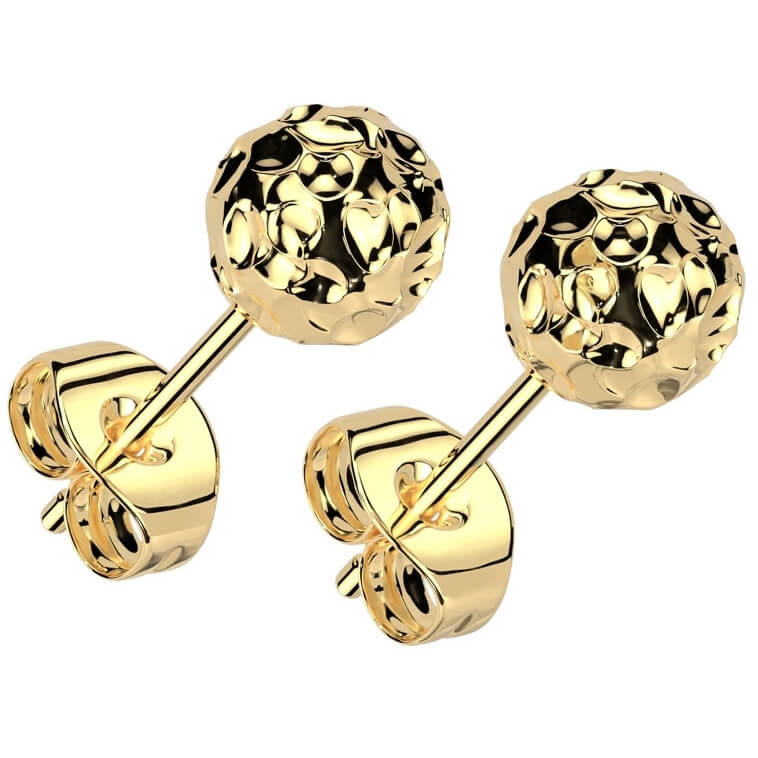 Bouton d'Oreille Bille Martelée - Image 3