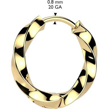 Boucle d'Oreille torsadé 2,5 mm d'épaisseur - Image 2