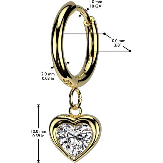Anneau heart zircone pendentif - Image 2