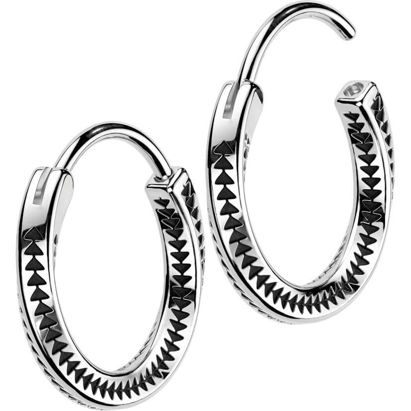Boucle d'Oreille double torsion et stries - Image 4