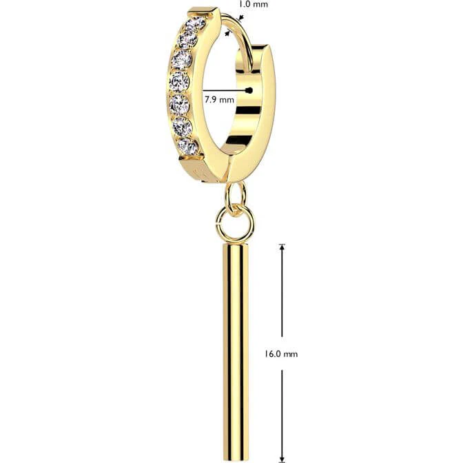 Boucle d'Oreille pendentif zircone - Image 2