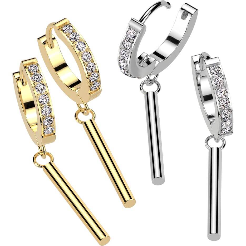Boucle d'Oreille pendentif zircone - Image 3