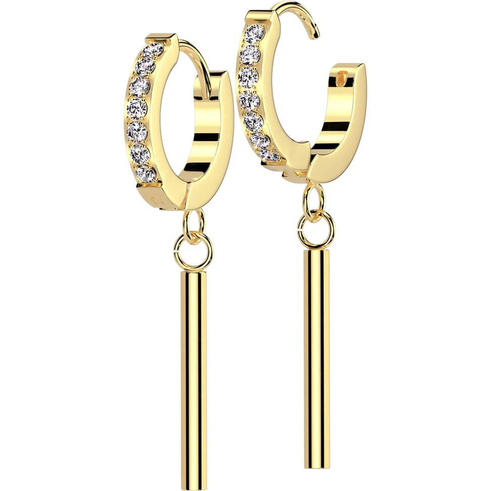 Boucle d'Oreille pendentif zircone - Image 4
