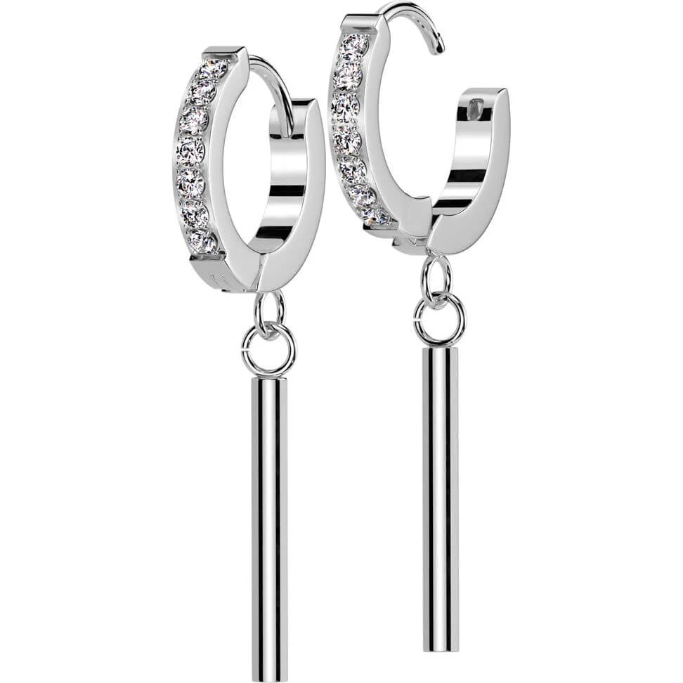 Boucle d'Oreille pendentif zircone - Image 5