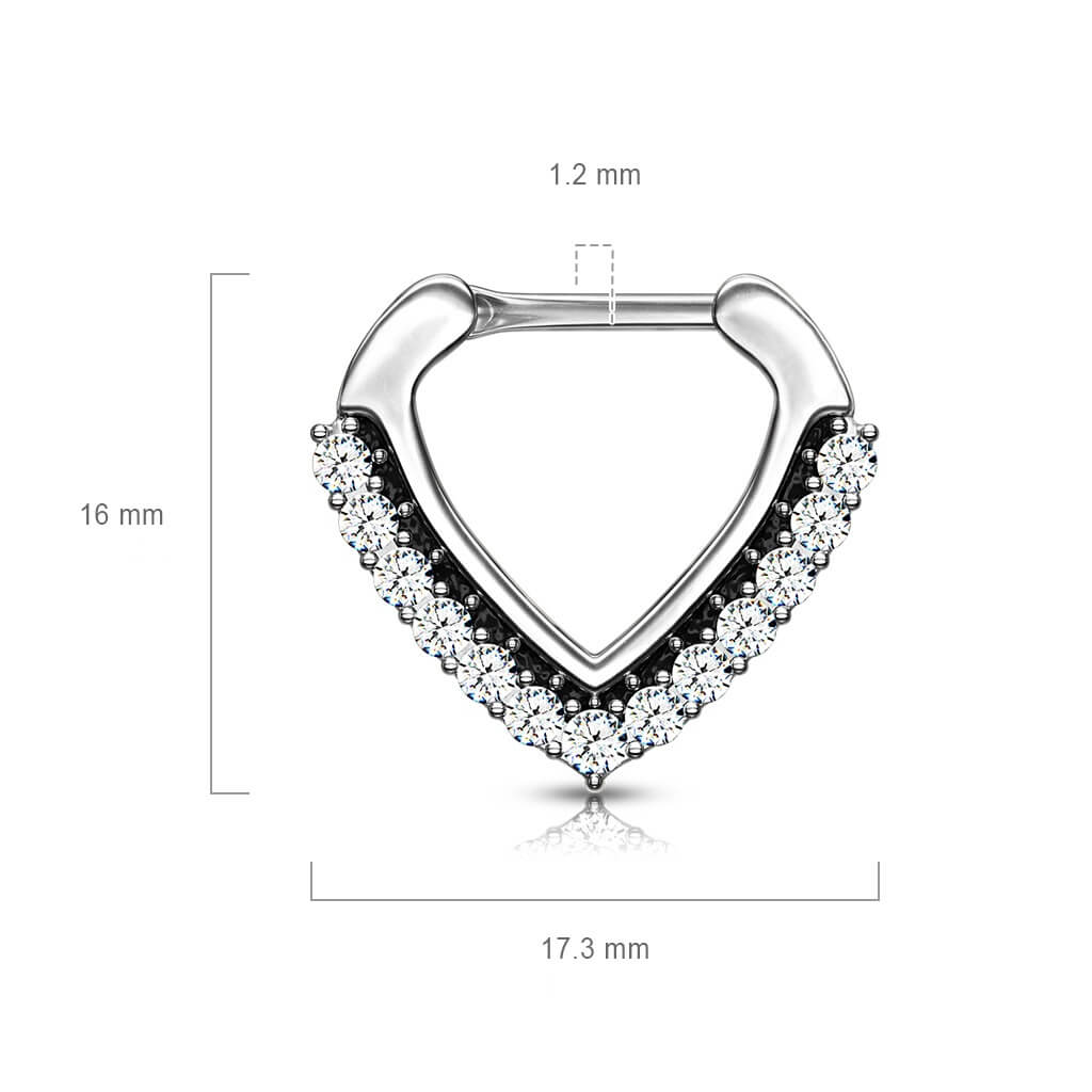 Septum Clicker Triangle Zirconia Cliqueur - Image 2
