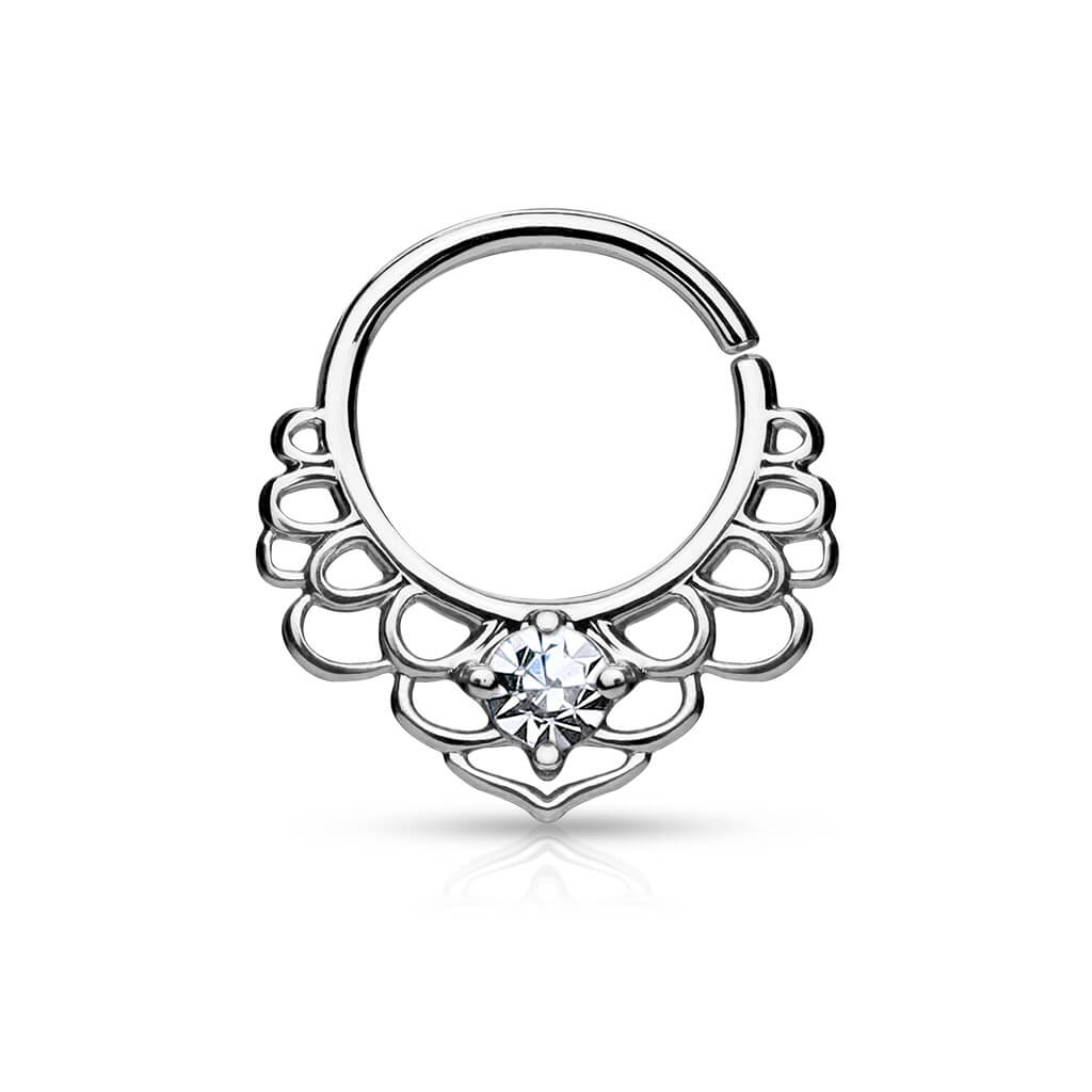 Anneau Fleur de Lotus Zircone Pliable - Image 3