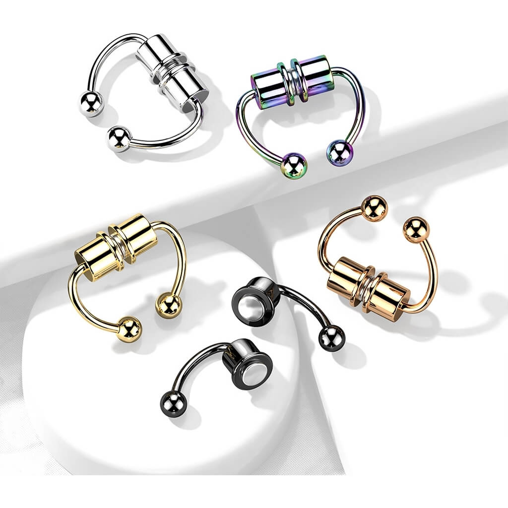 Faux Piercing au nez Aimant Septum Aimant - Image 5