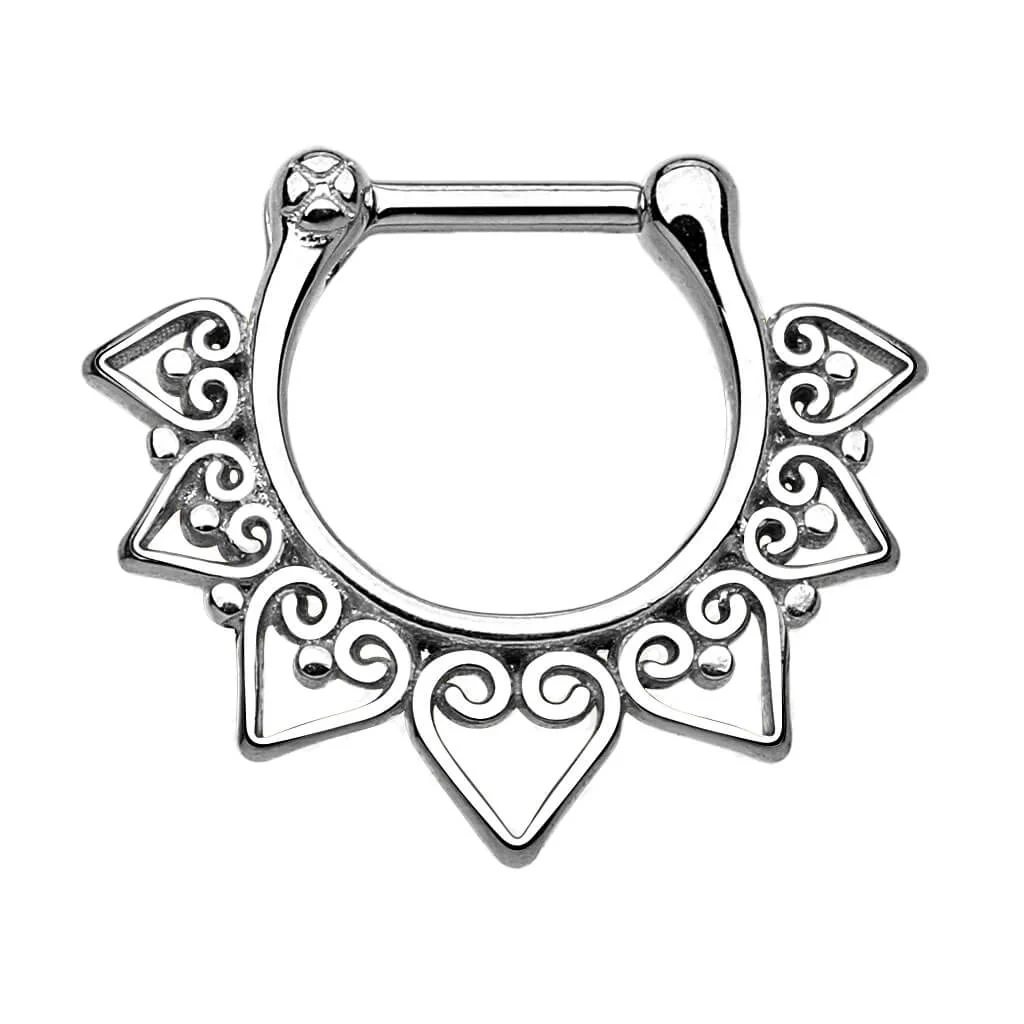 Septum Clicker Coeur Tribal Cliqueur - Image 4