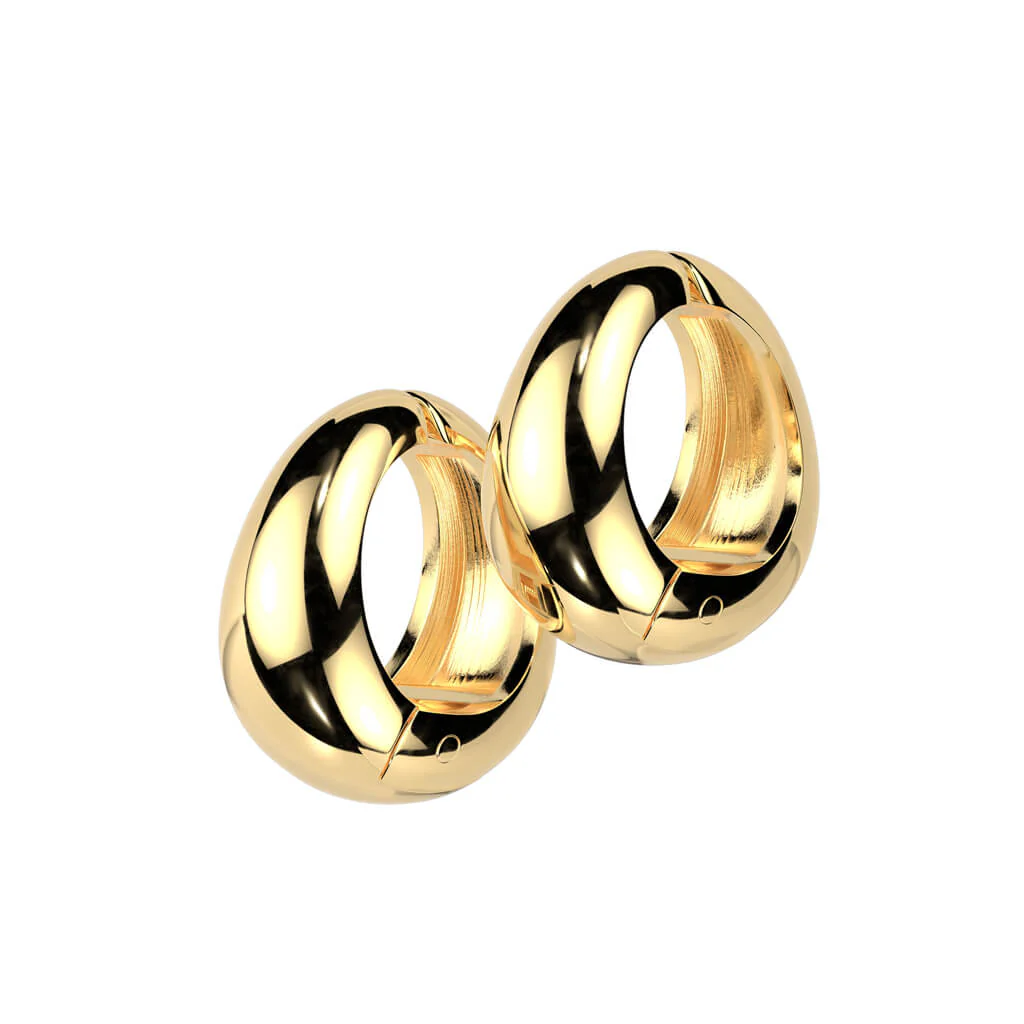 Manchette d'oreille clip large ovale non perforant - Image 4