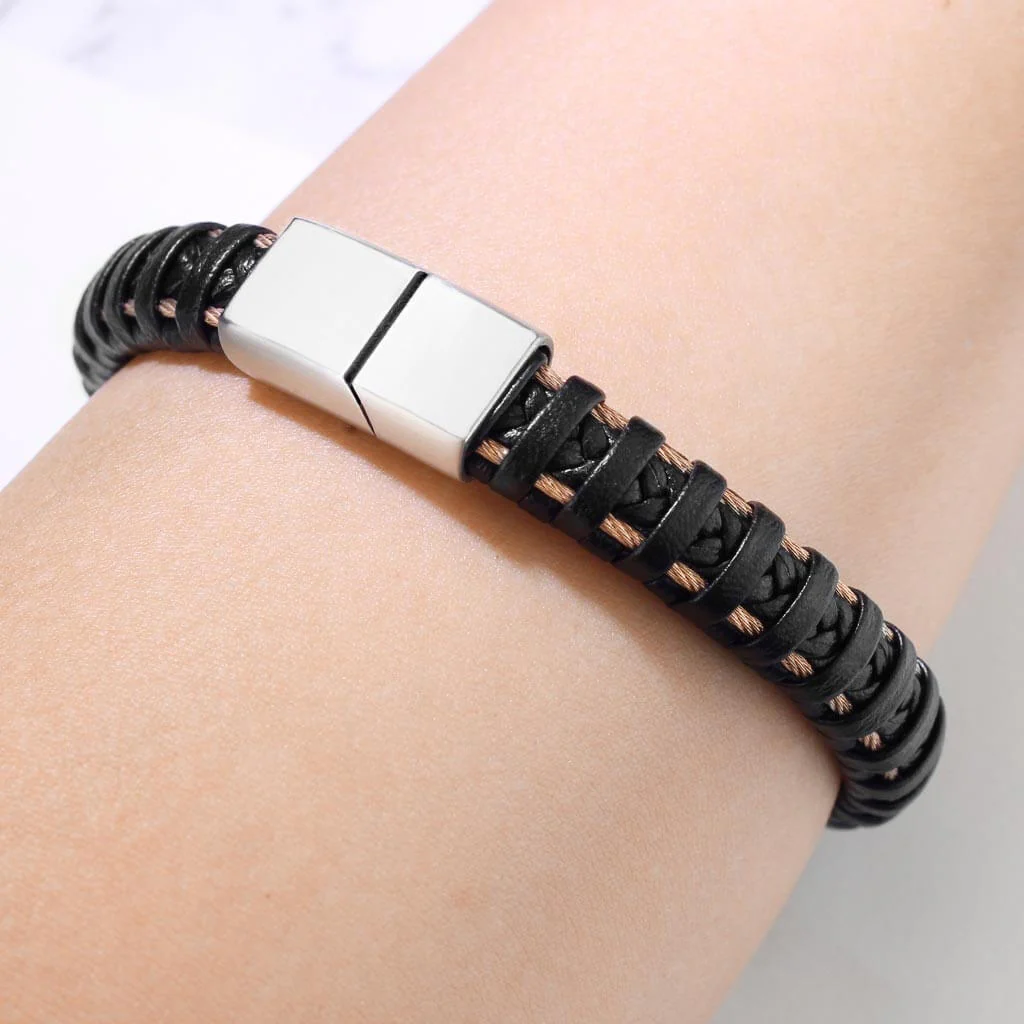 Bracelet Noir Or Rose Aimant - Image 2
