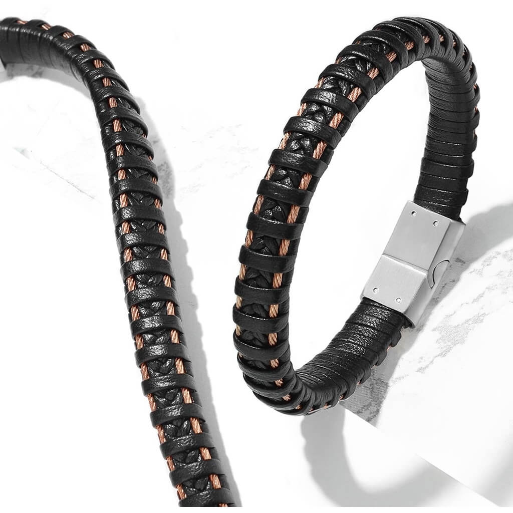 Bracelet Noir Or Rose Aimant - Image 3