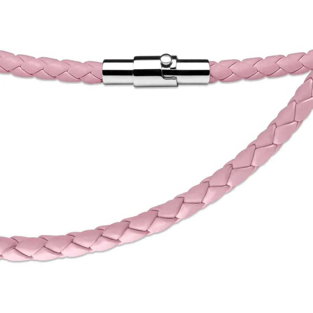 Collier Tressé Rose Aimant