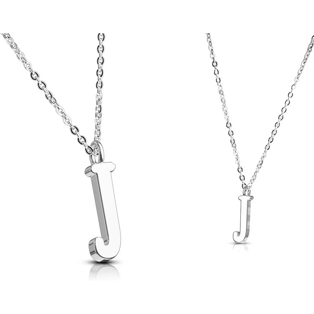 Collier 316L Pendentif avec Chaîne Initiale Alphabet - Image 11