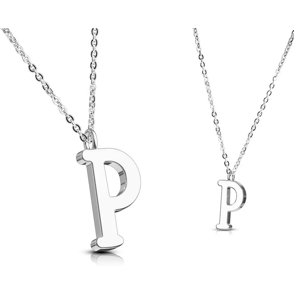 Collier 316L Pendentif avec Chaîne Initiale Alphabet - Image 17